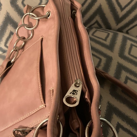 American Bling Stylish Pink Handbag with Embellishments - Picture 5 of 7